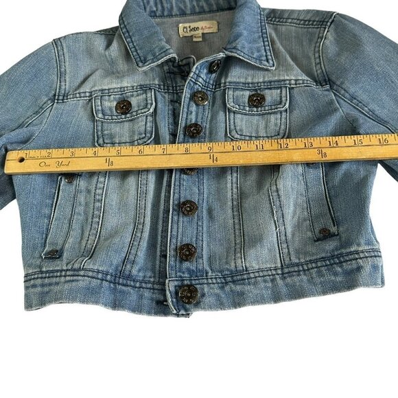 Ci Sino Youth Denim Jean Jacket Size Small Sku 1500 - Picture 9 of 13